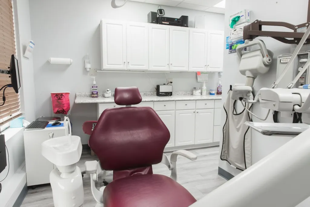 wide shot of the dental chair