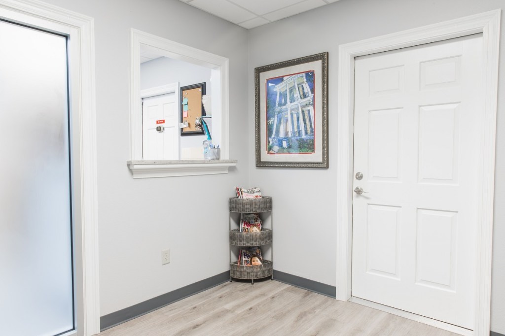 art and doorway of the office